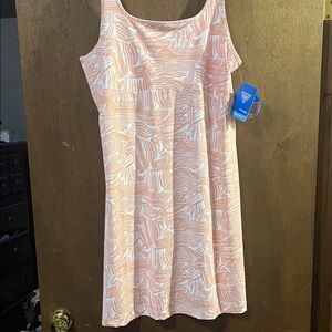 Columbia Pink and White Midi Dress